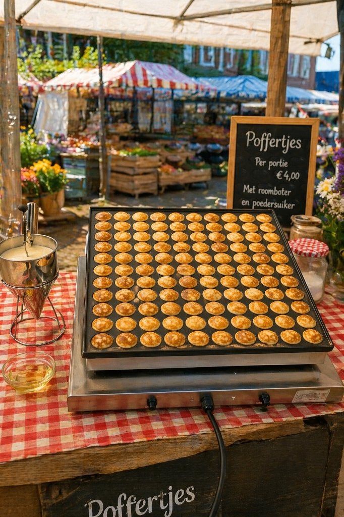 Te huur poffertjesplaat, Ophalen, Zo goed als nieuw, Geboorte of Huwelijk