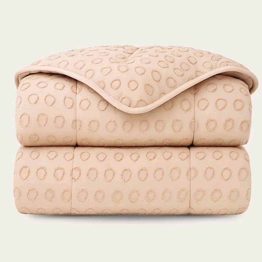 HappyBed Tufted Dekbed Beige 140x200, Eenpersoons, Beige, Nieuw, Ophalen of Verzenden
