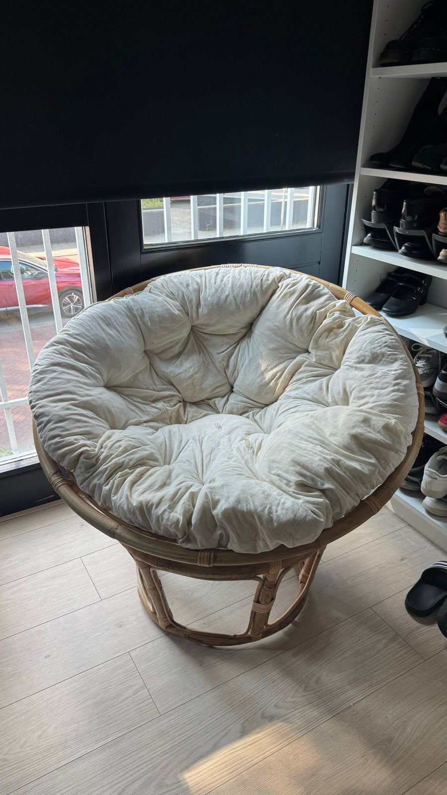 Papasan stoel met kussen - Rotan/Riet, Ophalen, Gebruikt, Overige kleuren, Riet of Rotan