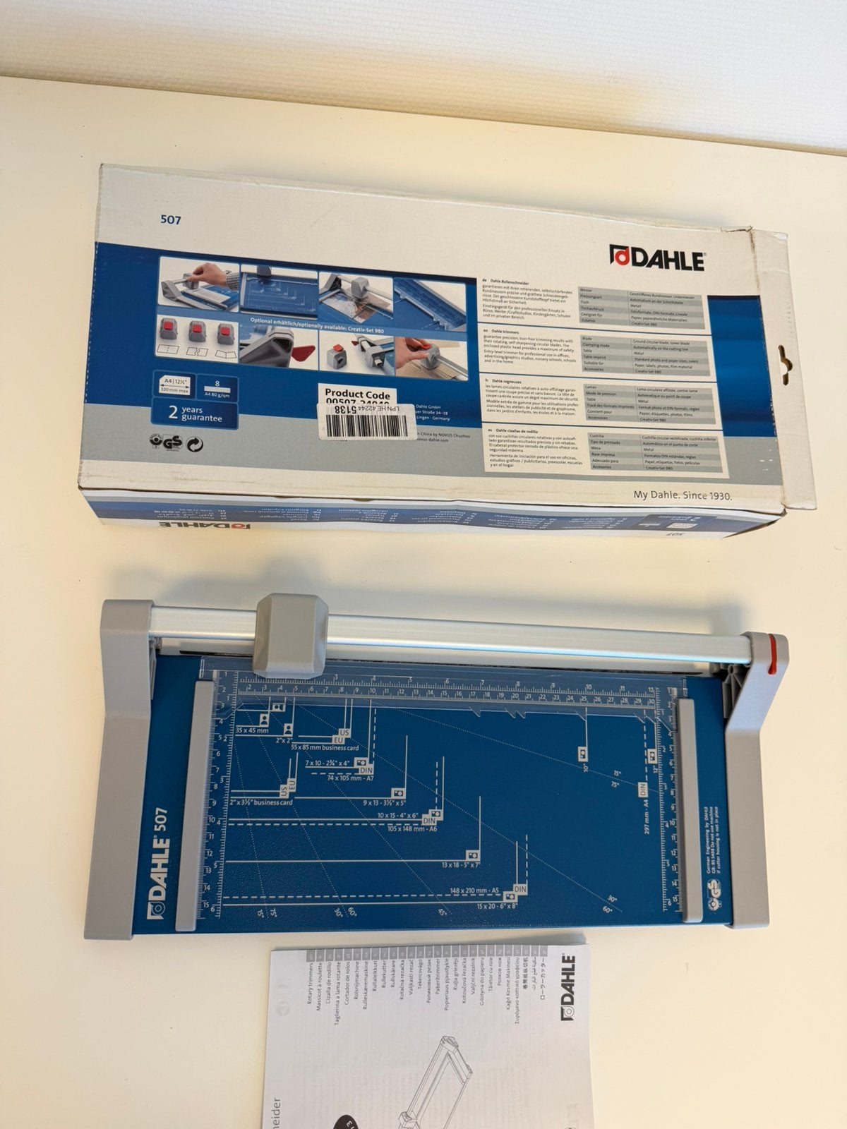 Dahle 507 Rolsnijmachine A4 NIEUW in Doos papier snijmachine, Nieuw, Ophalen of Verzenden, H, H