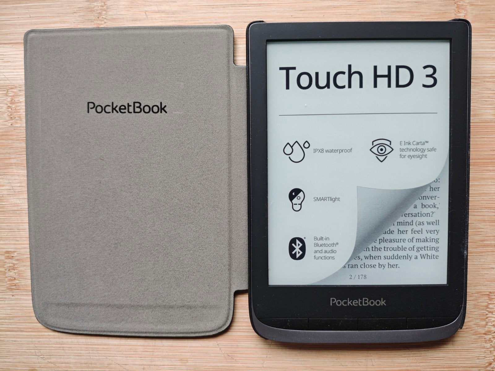 Pocketbook Touch HD 3 - 16GB, waterdicht + 5100 boeken, 6 inch of minder, Ophalen of Verzenden, Zo goed als nieuw, Touchscreen