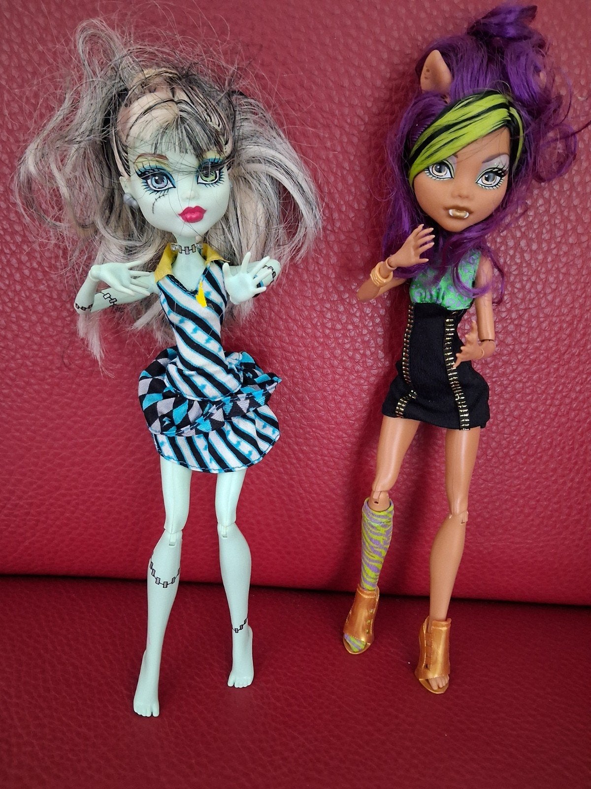 Monster High poppen - Frankie Stein & Clawdeen Wolf, Kinderen en Baby's, Speelgoed | Poppen, Ophalen of Verzenden, Gebruikt, Overige typen