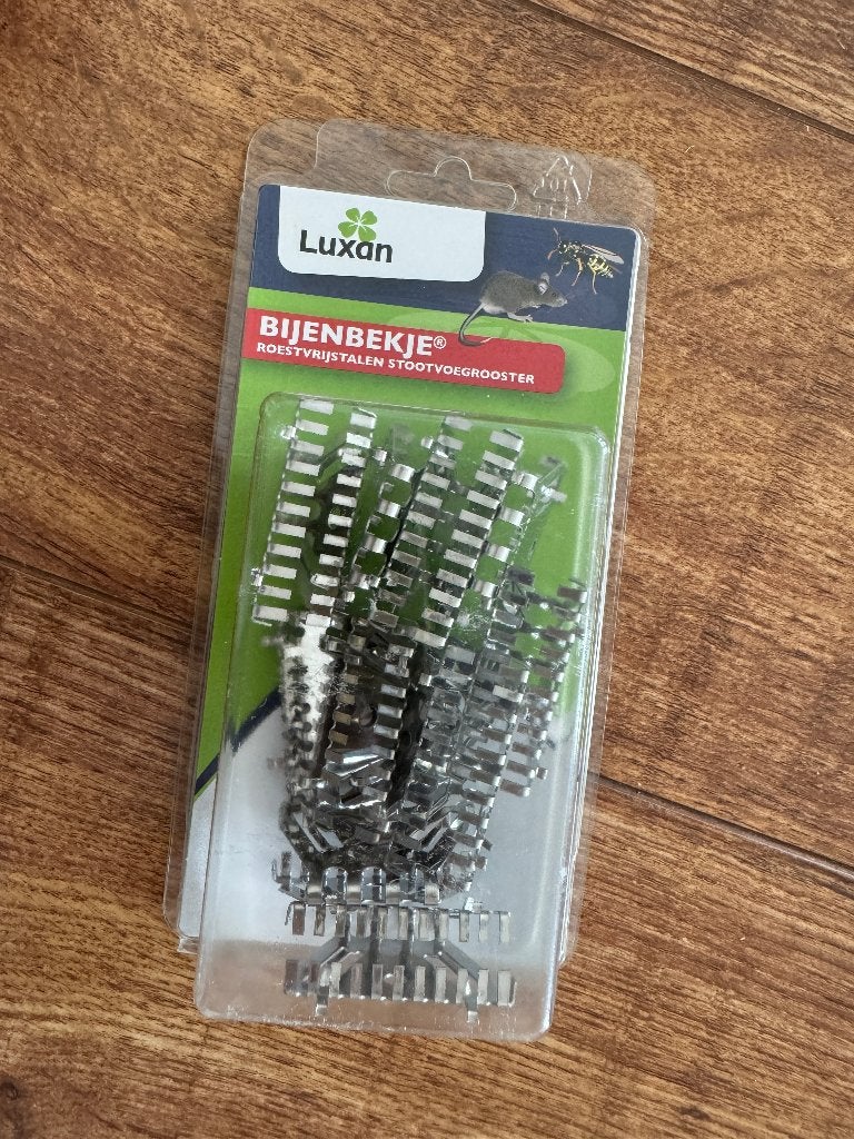 Luxan Bijenbekje stootvoegroosters RVS – 10 stuks, nieuw, Doe-het-zelf en Verbouw, 50 tot 100 mm, Overige typen, Nieuw, Ophalen of Verzenden