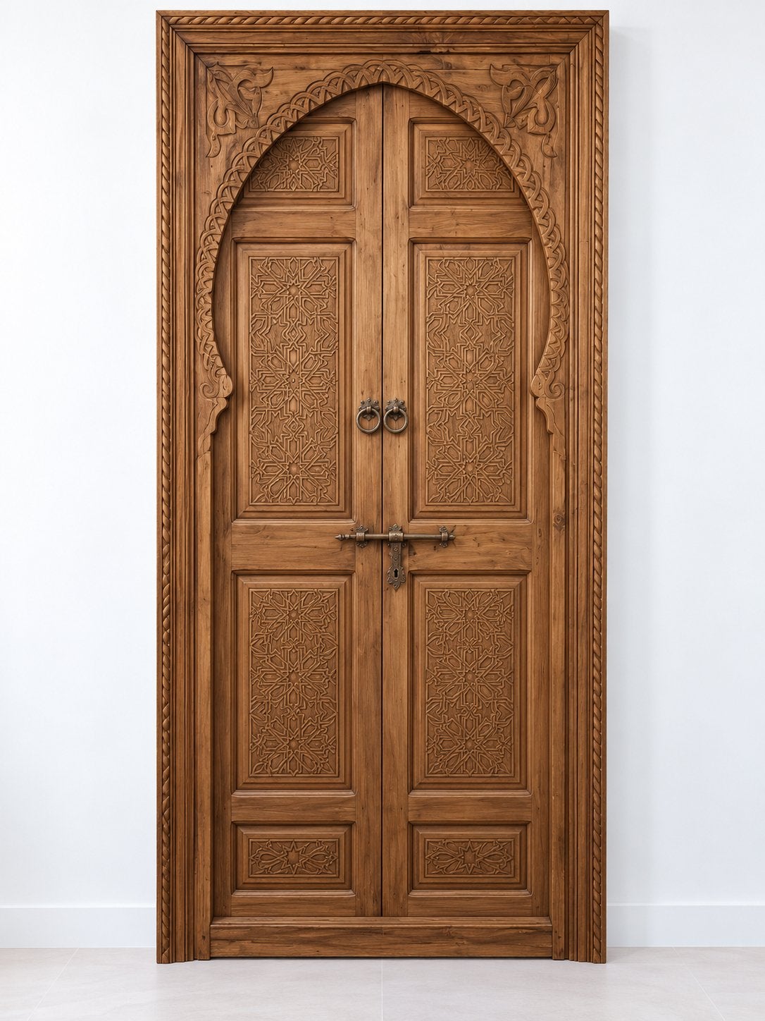 Handgesneden Marokkaanse openslaande deur 206x93 cm, Ophalen