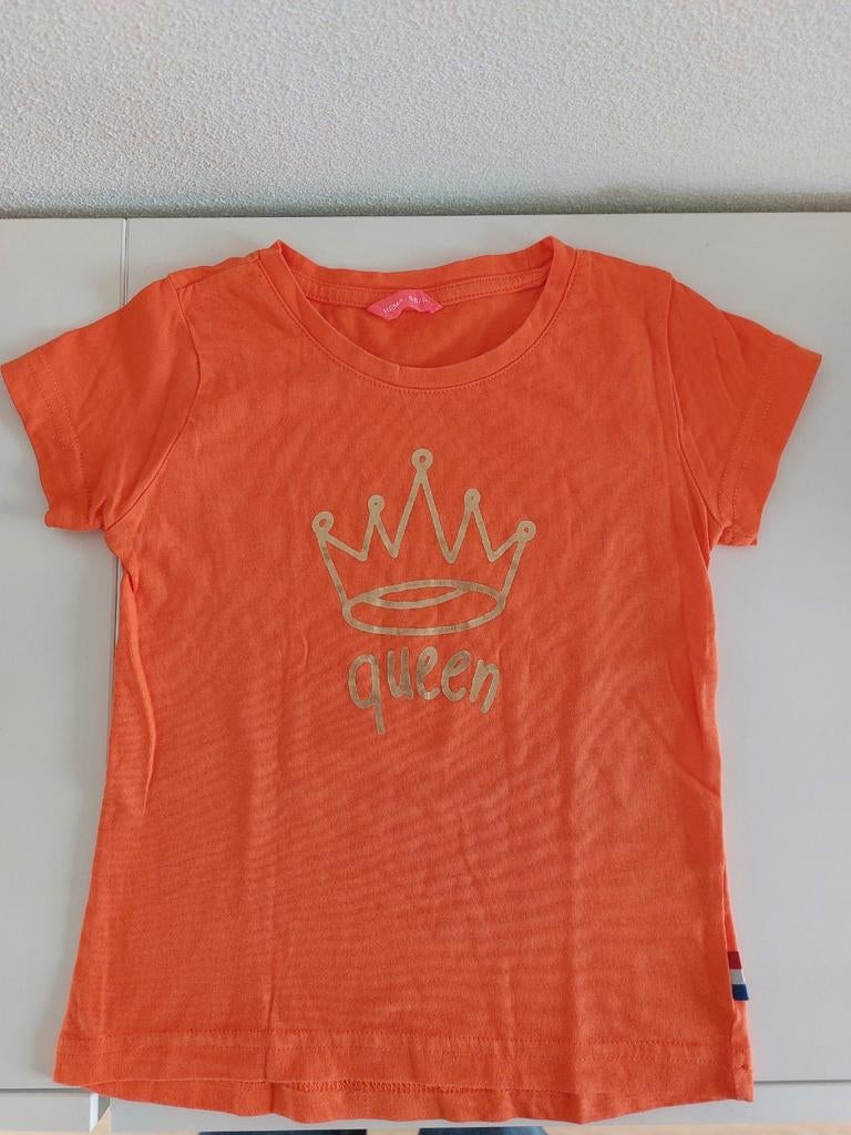 Oranje shirt (HEMA) maat 98/104, Meisje, Ophalen of Verzenden, Zo goed als nieuw, Shirt of Longsleeve