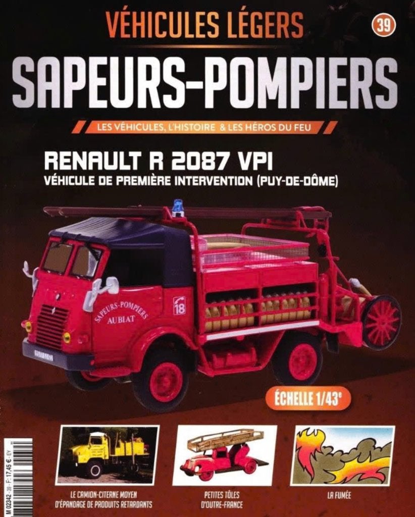 Renault R 2087 VPI BRANDWEER SCHAAL 1/43 # 39, Hobby en Vrije tijd, Ophalen of Verzenden, Nieuw, Auto, Overige merken