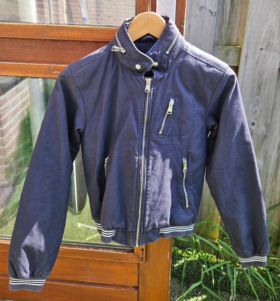 Adidas Originals Vintage Bomberjack - Navy Blauw, Ophalen of Verzenden
