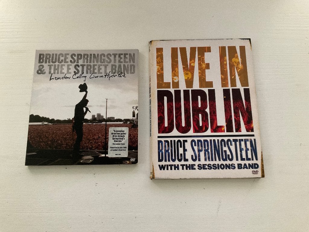 Bruce Springsteen - dvd's London (2dvd) + Dublin., Alle leeftijden, Zo goed als nieuw, Concert, Inclusief boekje
