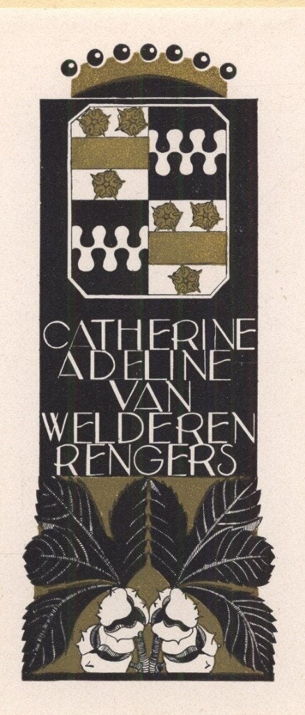 1523 Ex Libris Nederland : Jeanne Bieruma Oosting, 1933, Verzenden, Ex libris