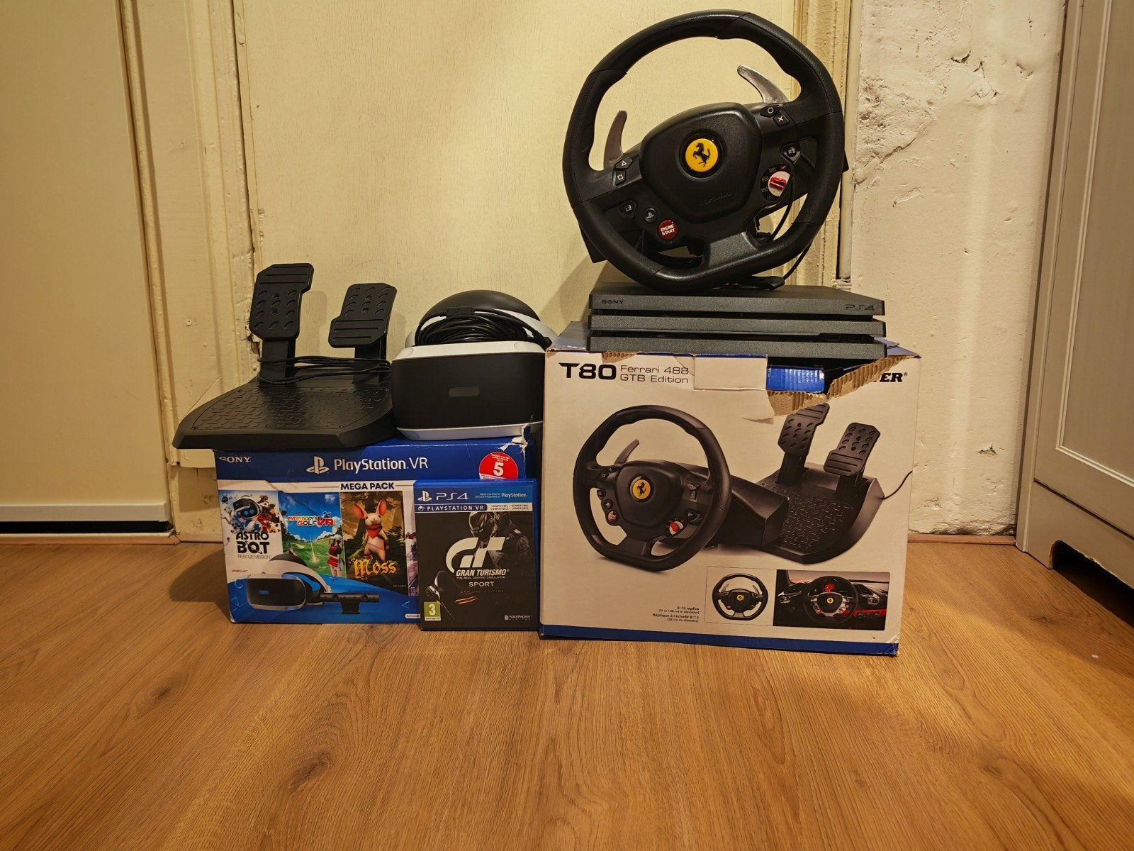 PS4 Pro VR Racing Set!, Ophalen, Met games, Zo goed als nieuw, 1 TB
