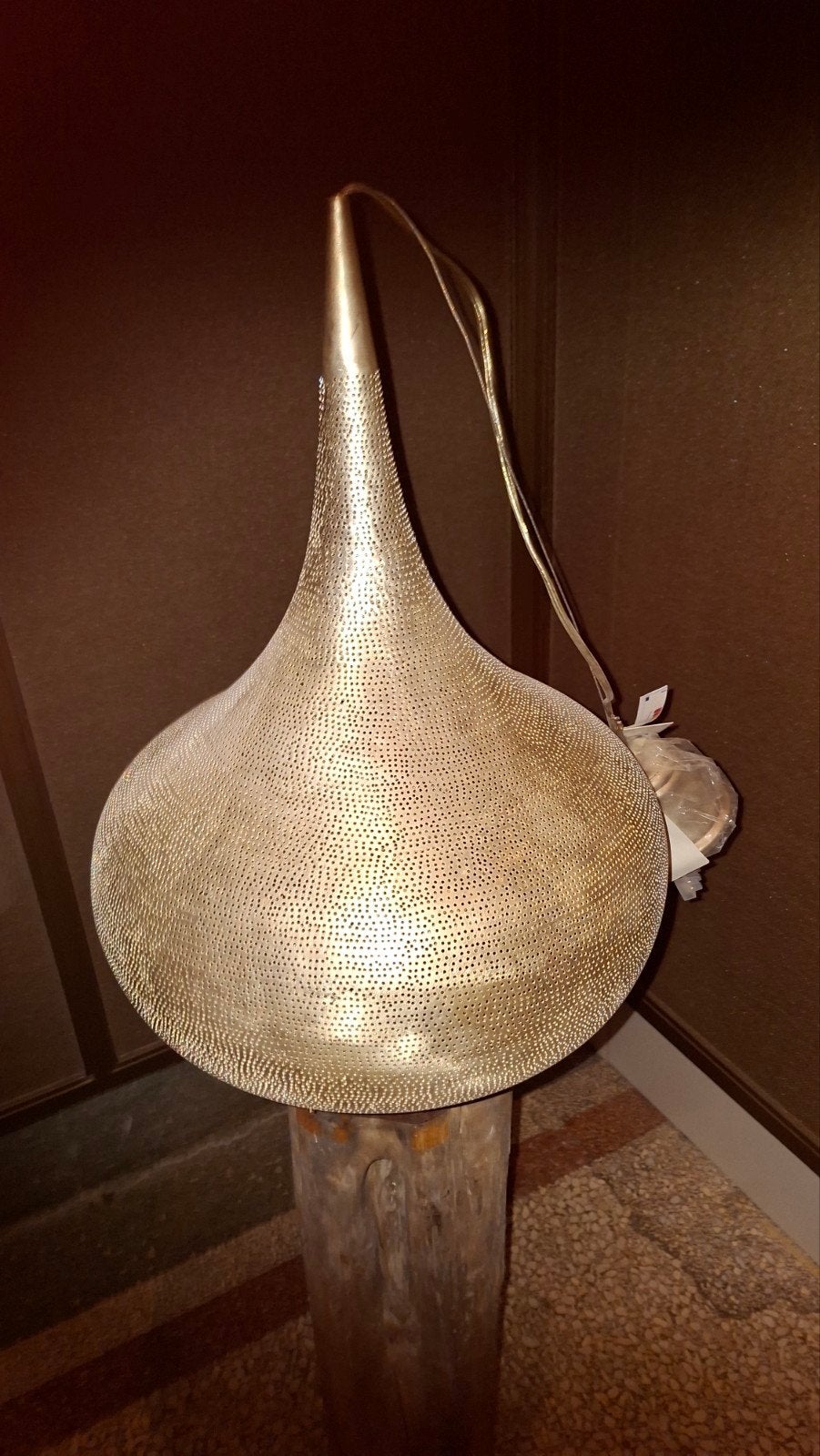 Hang lamp, type bohemian/oosters, Huis en Inrichting, Ophalen of Verzenden, Zo goed als nieuw, Metaal, Inclusief lichtbron