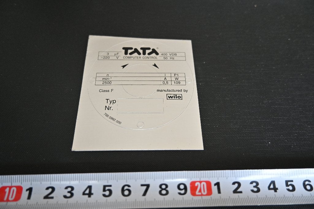 sticker TATA computer control, Ophalen, Zo goed als nieuw