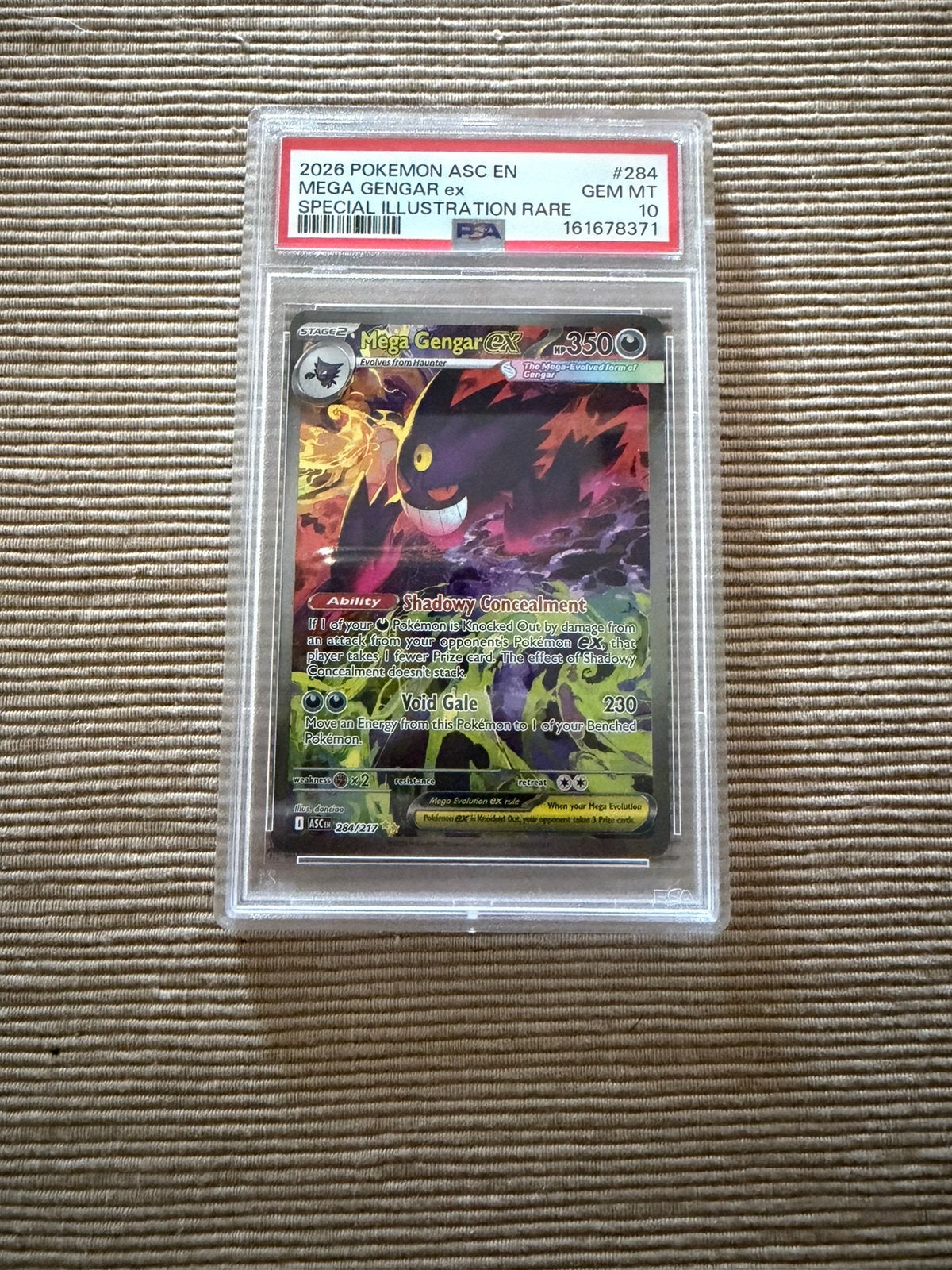 Mega Gengar EX 284 ASC PSA 10 Pokémon Kaart, Ophalen, Nieuw, Losse kaart