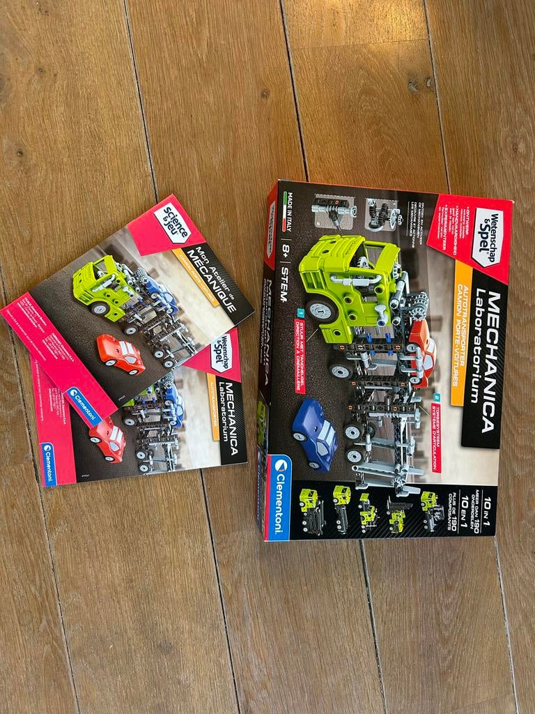 Clementoni Mechanica Laboratorium Autotransporter, Ophalen of Verzenden, Zo goed als nieuw, Bouwen