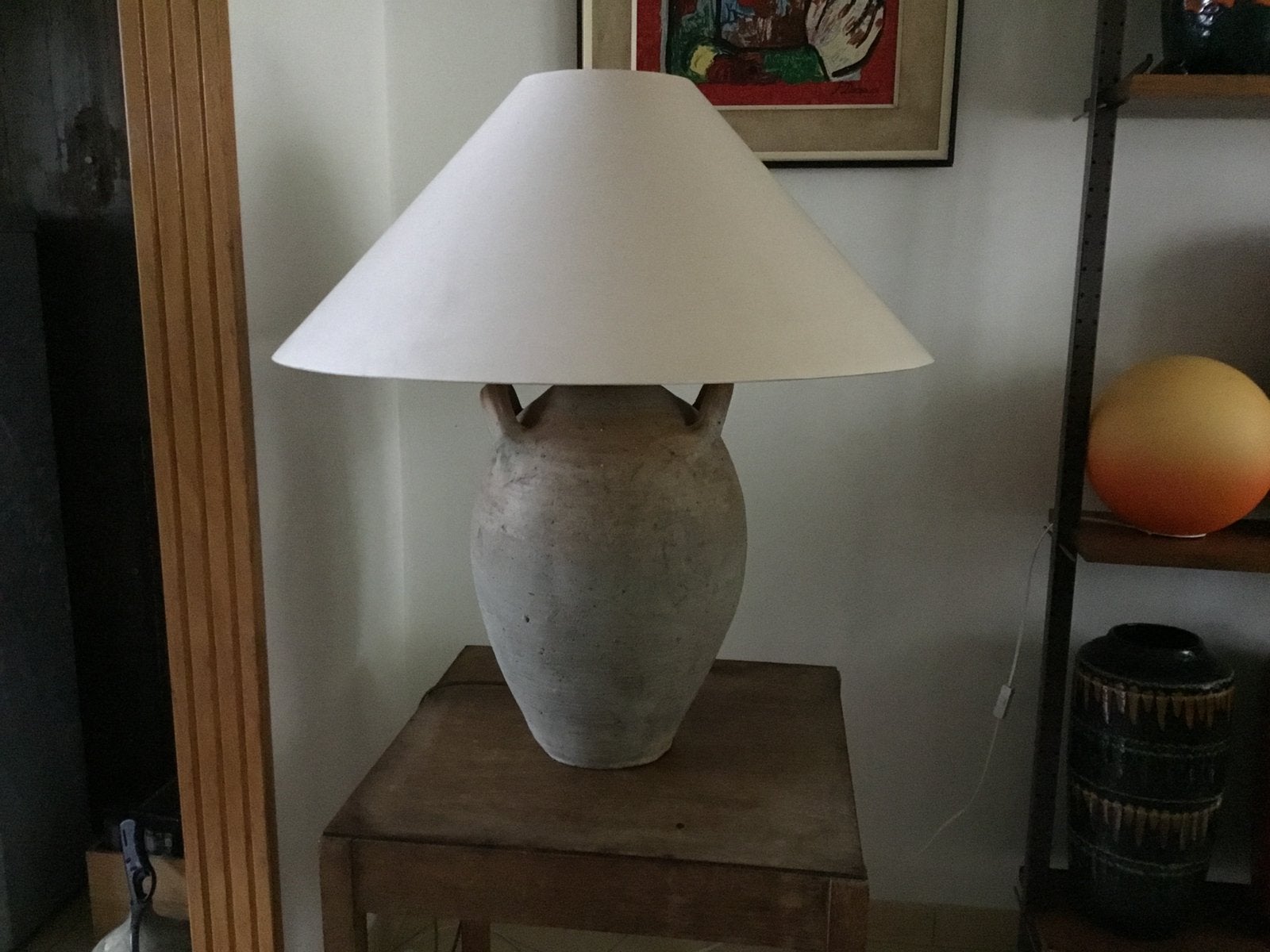 Lamp / staande lamp / tafellamp xl, Beige, Ophalen of Verzenden, Zo goed als nieuw