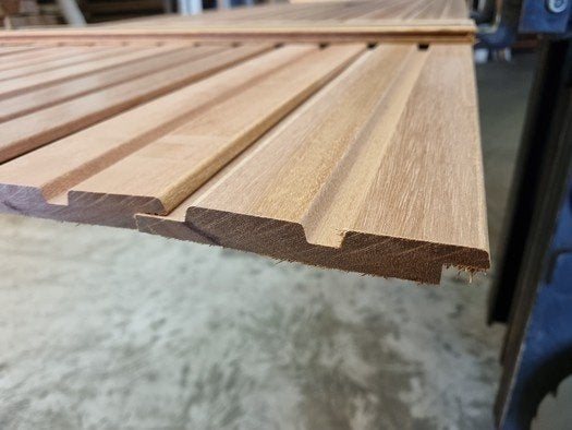 6.9 m2 Meranti dubbel Rhombusprofiel - nr: HP178, Ophalen, Planken, Nieuw, Hardhout