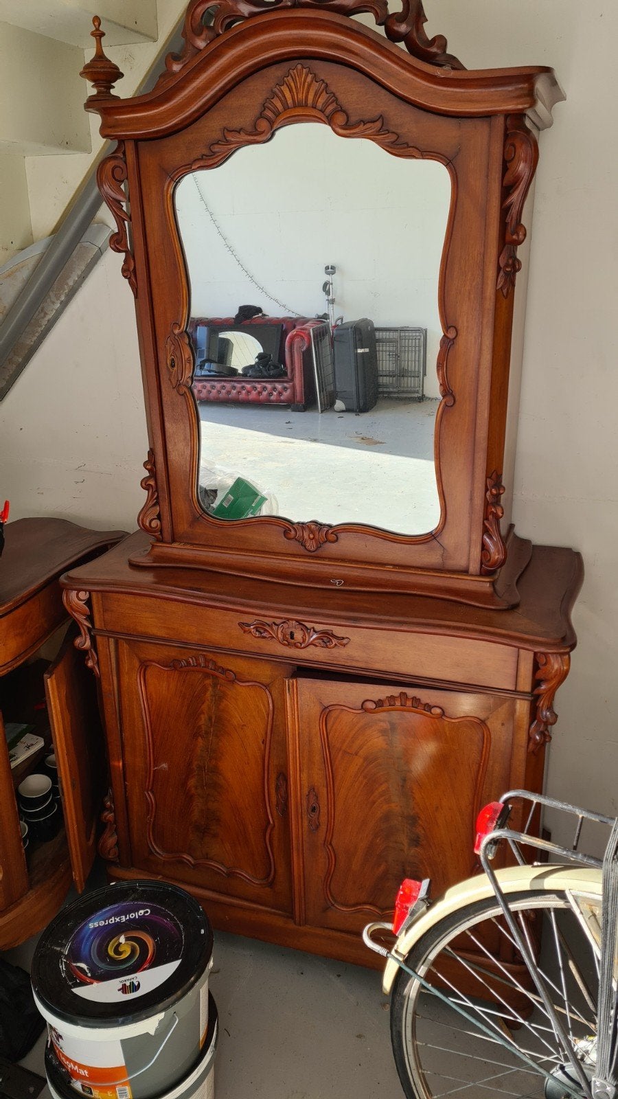Biedermeier meubels kasten en Biedermeier langstaartklok, Ophalen of Verzenden