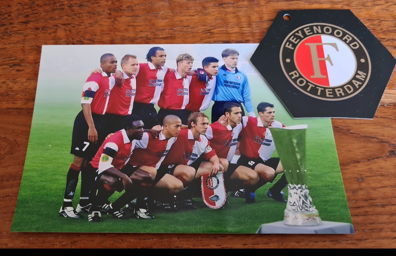 Feyenoord UEFA Cup 2001/2002 Herinneringskaart, Verzamelen, Ophalen of Verzenden, Zo goed als nieuw, Feyenoord, Poster, Plaatje of Sticker