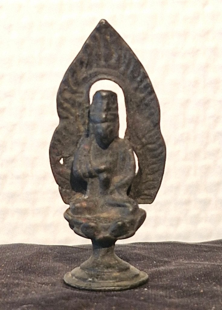 votief boeddha beeldje, 6 cm, China, Zwart, Ophalen of Verzenden