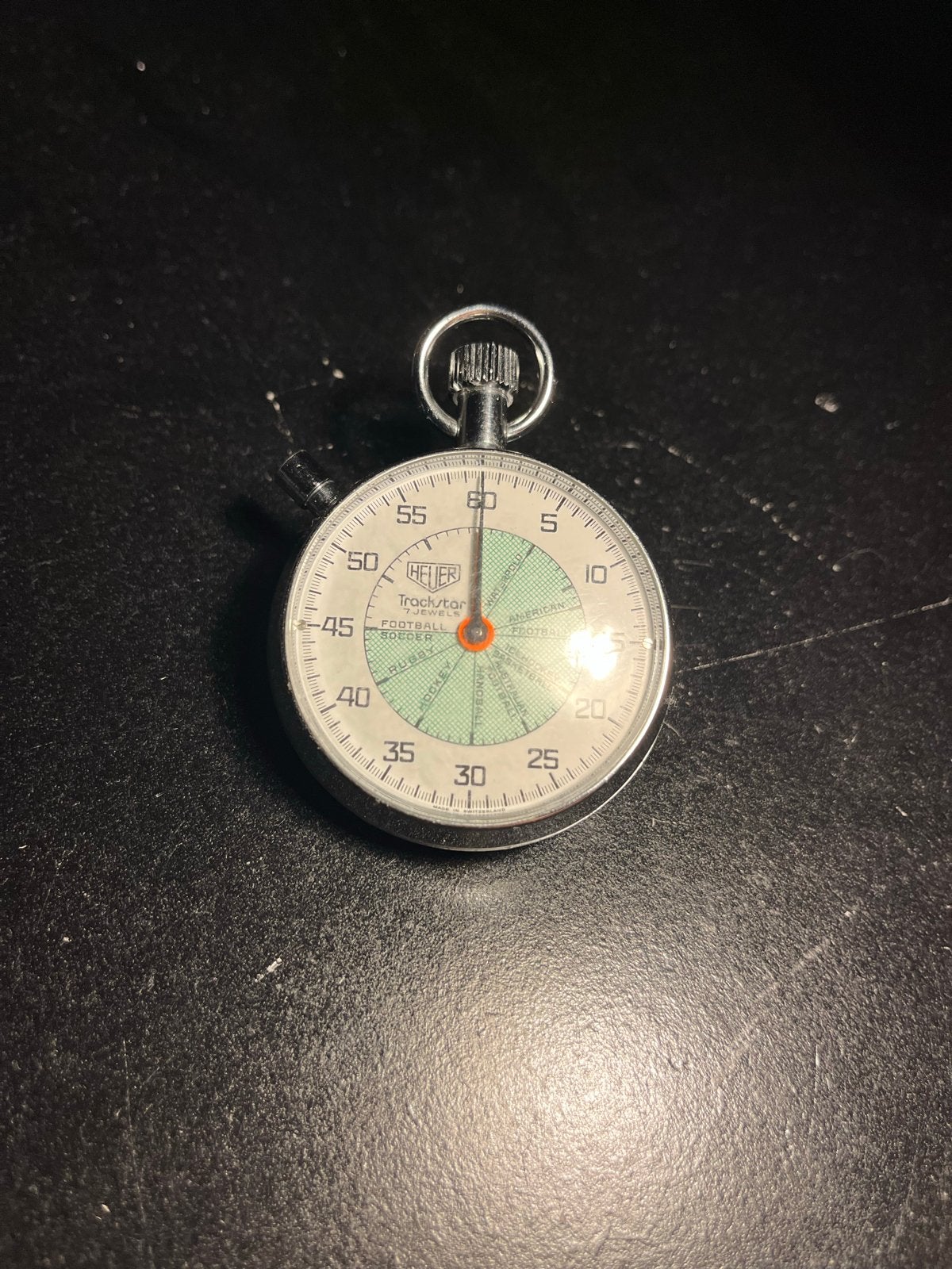Vintage Heuer Track/Star stopwatch, Ophalen