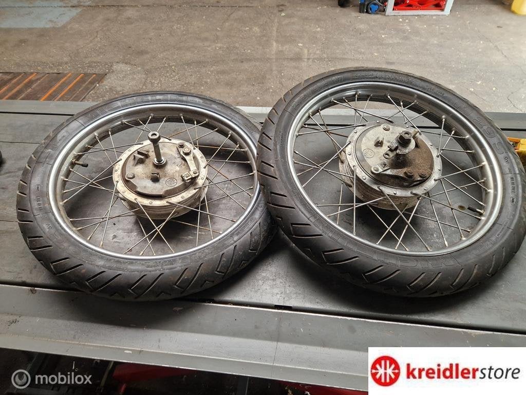 Kreidler Wielen set met Grote 160 mm Leleu naven compleet, Fietsen en Brommers, Gebruikt, Kreidler, Ophalen of Verzenden, Kreidler