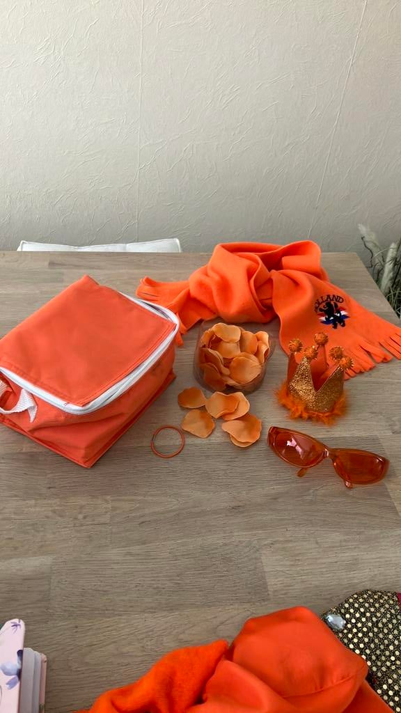 Oranje atributen 5st, Ophalen of Verzenden, Gebruikt, Carnaval