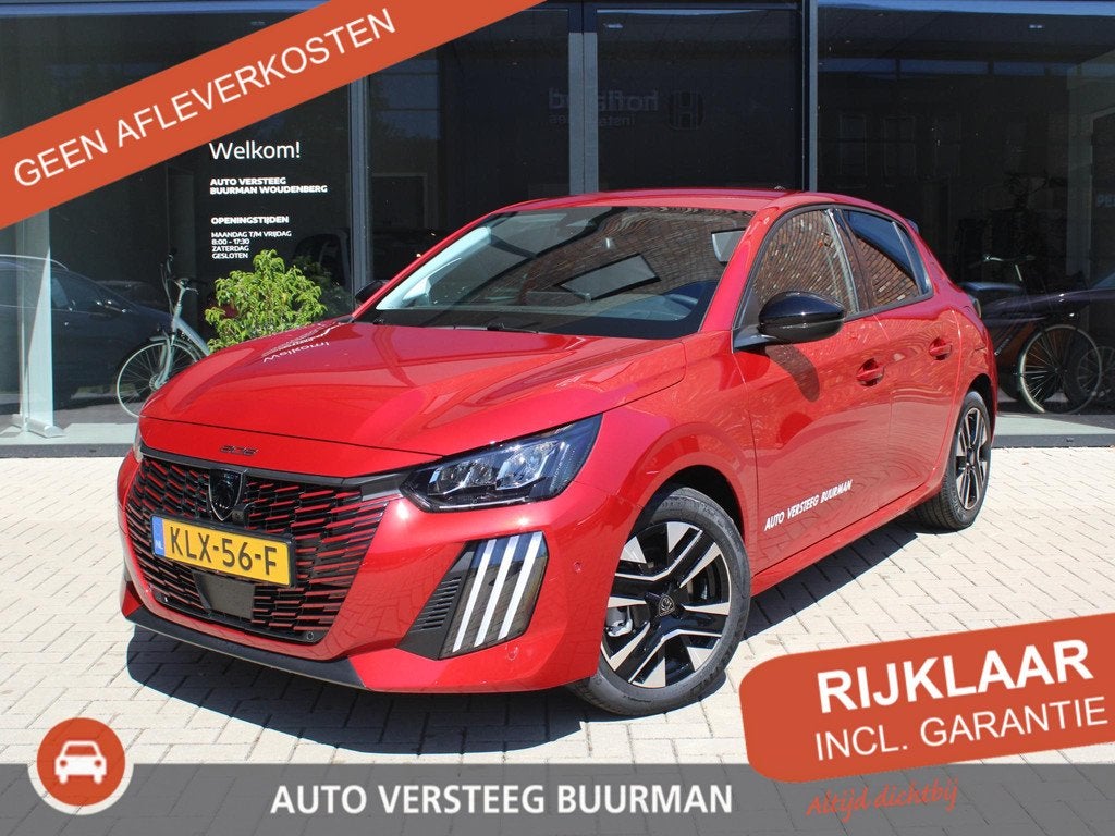 Peugeot 208 1.2 Hybrid 145 e-DCS6 Allure Automaat, Keyless E, Auto's, Peugeot, 1203 kg, Gebruikt, Euro 6, Leder en Stof
