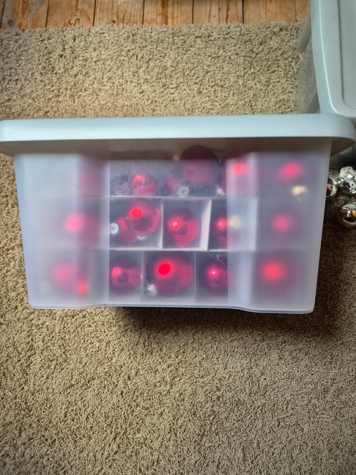 Rode kerstballen, glas, Diversen, Ophalen, Zo goed als nieuw
