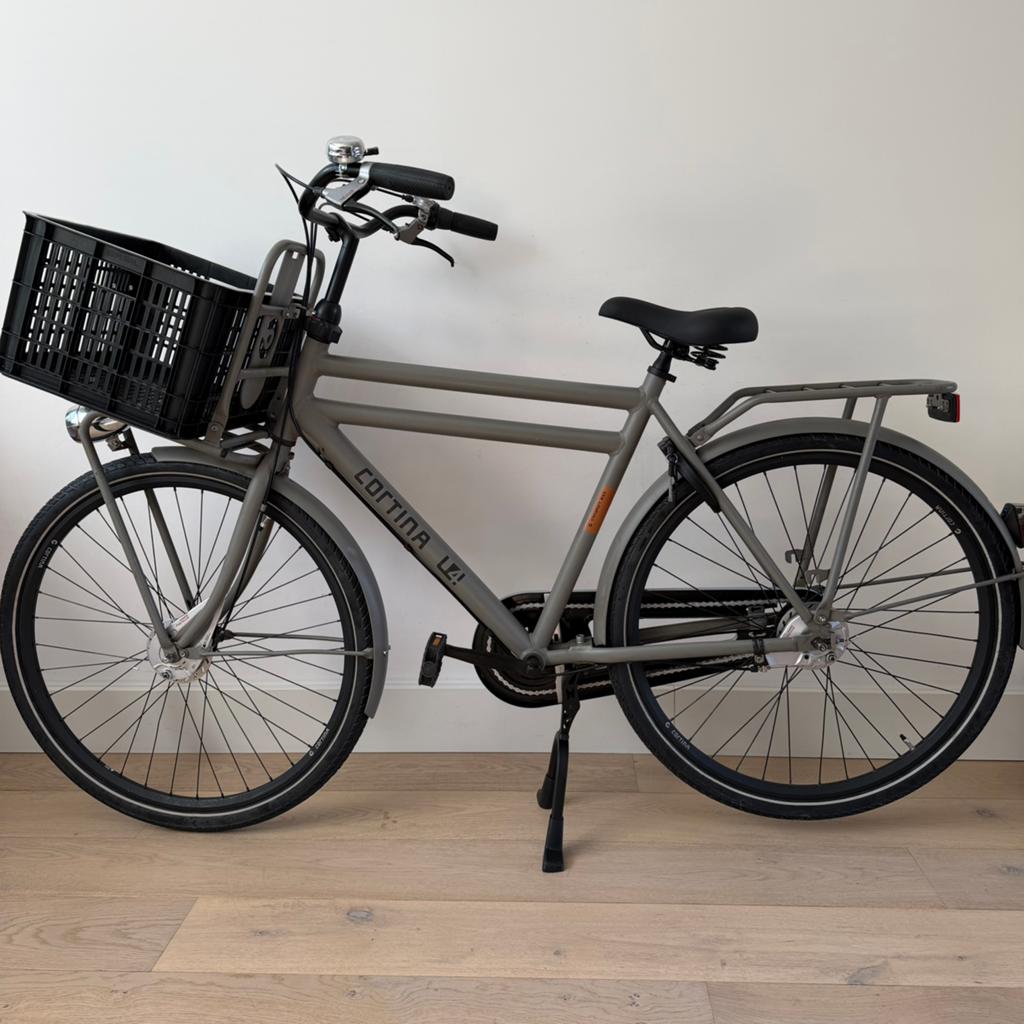 Cortina U4 28 inch vanaf 170cm jongensfiets fiets grijs 7, Versnellingen, Zo goed als nieuw, Trommelrem, Ophalen