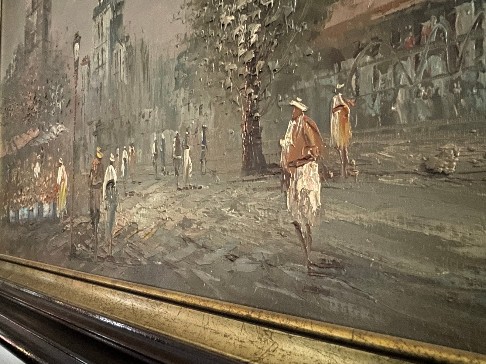 Stadsgezicht Olieverf Schilderij 'Foreman', Antiek en Kunst, Kunst | Schilderijen | Klassiek, Ophalen, Doek, Realistisch, Gesigneerd