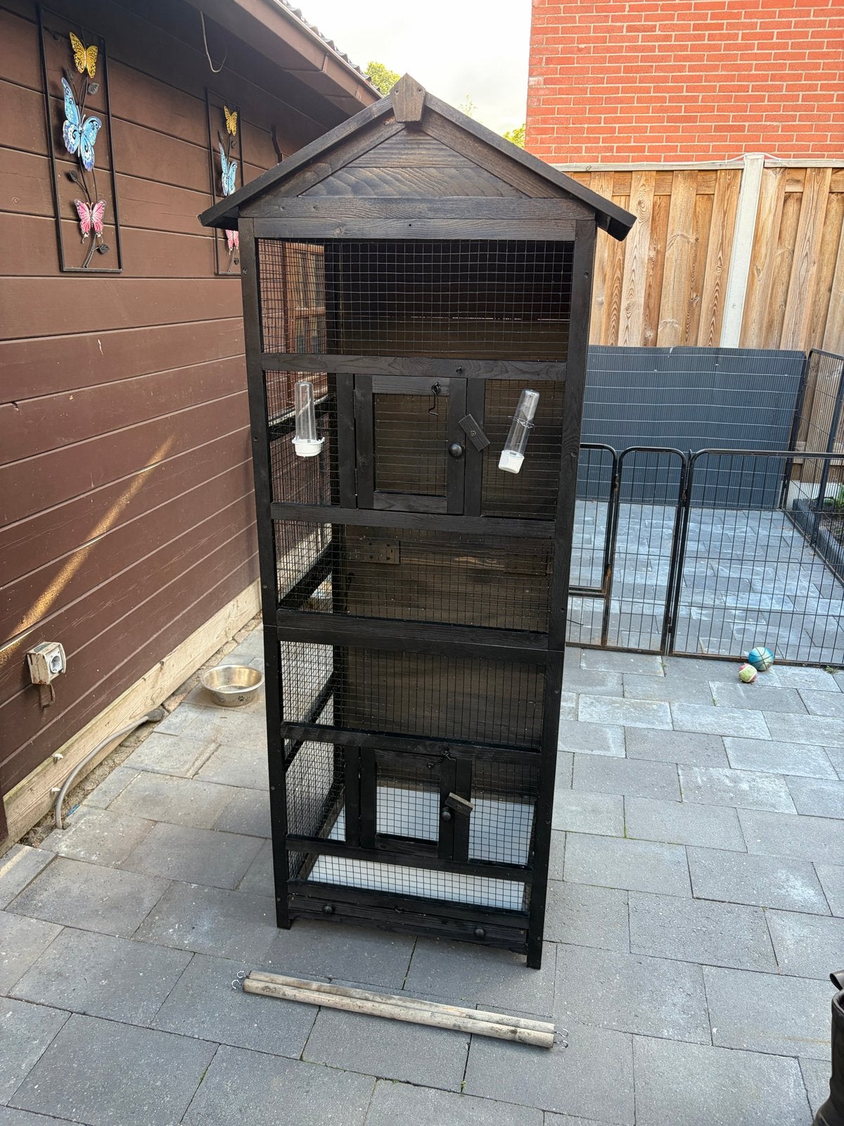 Vogelkooi, Dieren en Toebehoren, Vogels | Hokken en Kooien, Ophalen, Gebruikt, Hout, Volière
