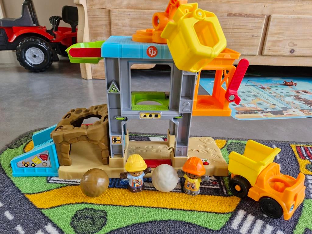 Fisher-Price bouwplaats COMPLEET MET 2 BALLEN, Ophalen of Verzenden, Speelset, Met geluid