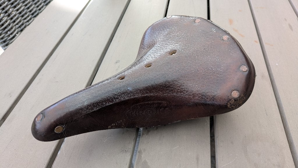 Vintage Brooks B66 zadel (Leder), Leer, Ophalen of Verzenden, Zo goed als nieuw, Oldtimerfiets