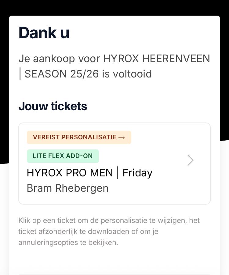 Hyrox Pro Men - Heereveen flex, Eén persoon, Overige soorten