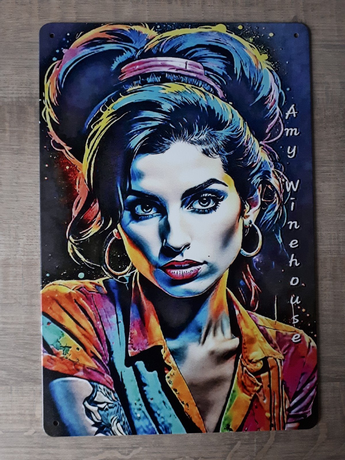 Amy Winehouse 20x30 cm Metalen Reclamebord, Ophalen of Verzenden, Nieuw, Poster, Artwork of Schilderij