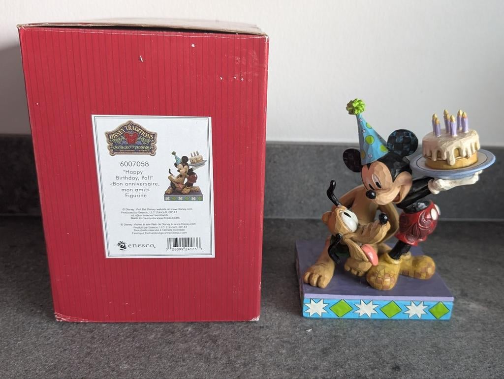 Disney traditions mickey, happy birthday pall 6007058, Verzamelen, Disney, Ophalen of Verzenden, Mickey Mouse, Zo goed als nieuw