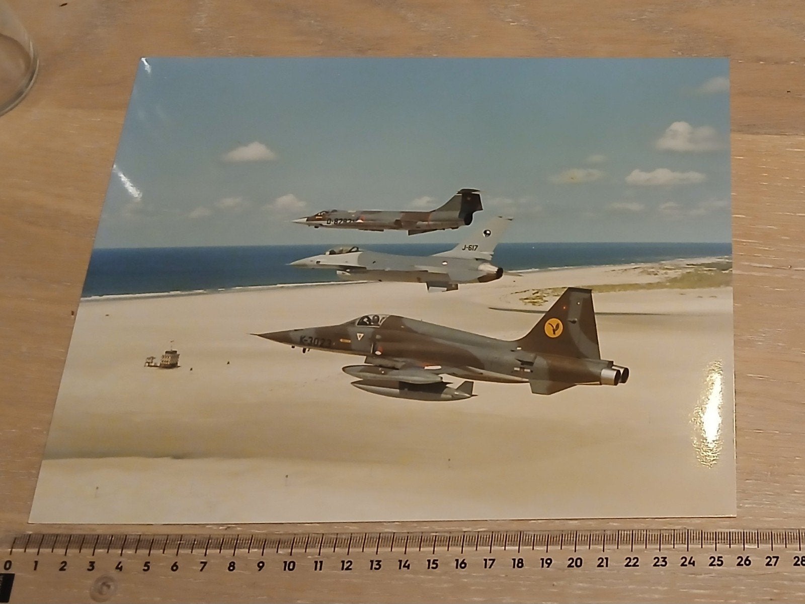 Luchtmacht formatie NF5A F-16 F104G Vliegtuig KLU Luchtvaart, Ophalen of Verzenden, Zo goed als nieuw, Kaart, Foto of Prent