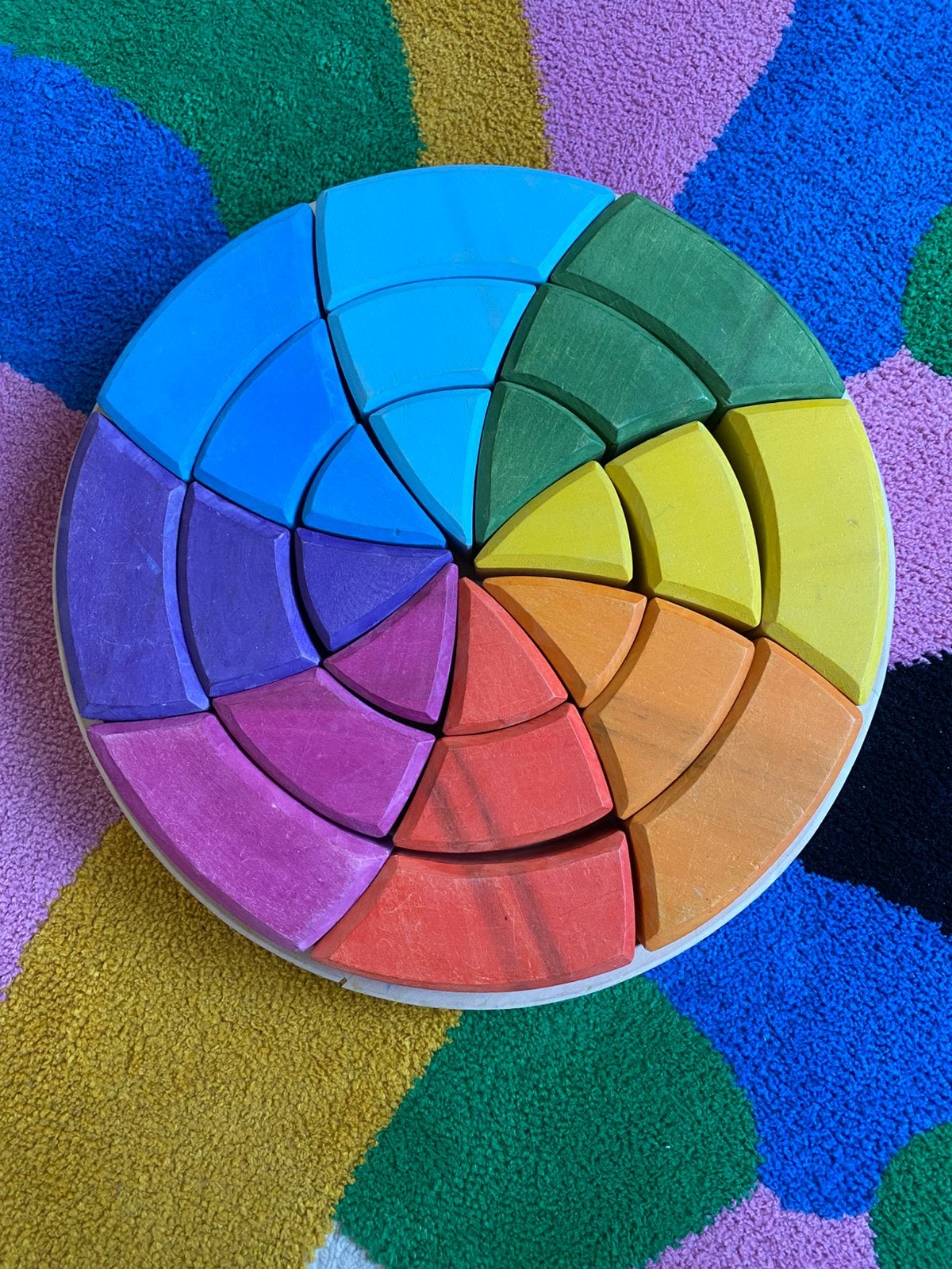 Grote Bumbu Toys kleurenspiraal antroposofisch, Ophalen of Verzenden, Gebruikt