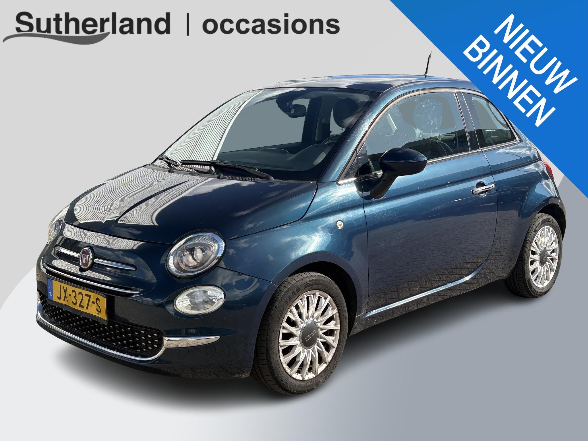 Fiat 500 0.9 TwinAir Turbo Lounge | Panoramadak | Climate Co, Stof, Gebruikt, 905 kg, Origineel Nederlands