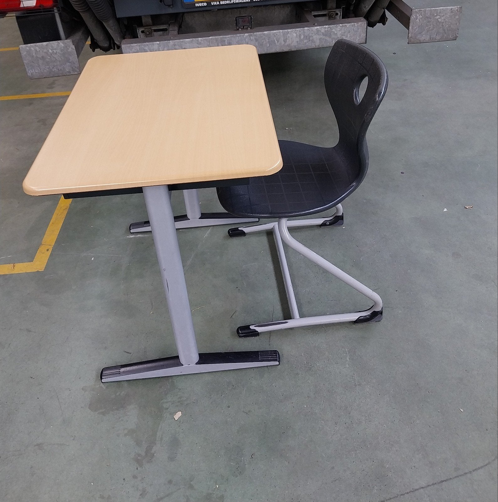 Verner Panton VS  stoel en tafel, Huis en Inrichting, Ophalen of Verzenden, Gebruikt, Zwart, Vijf, Zes of meer stoelen