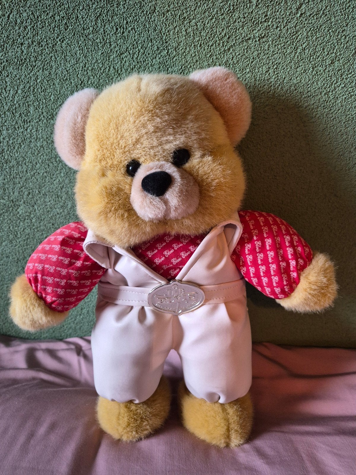 Vintage Elvis Presley Teddybeer - Knuffel met kleding, Ophalen, Overige merken, Overige karakters, Beer