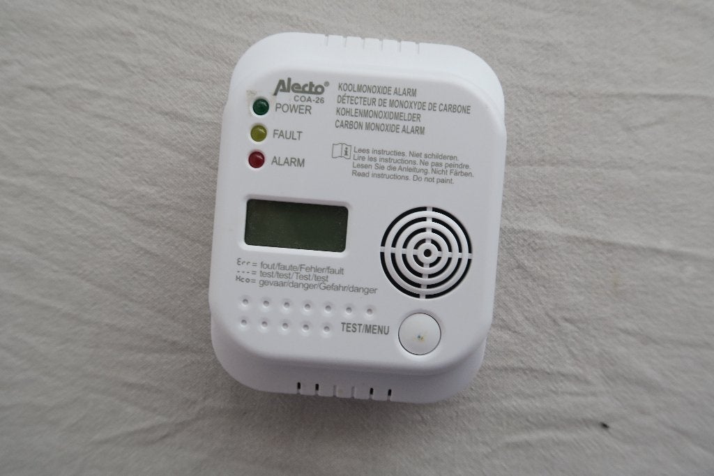Koolmonoxide alarm Alecto, Detector, Sensor of Melder, Ophalen of Verzenden, Zo goed als nieuw, Overige soorten