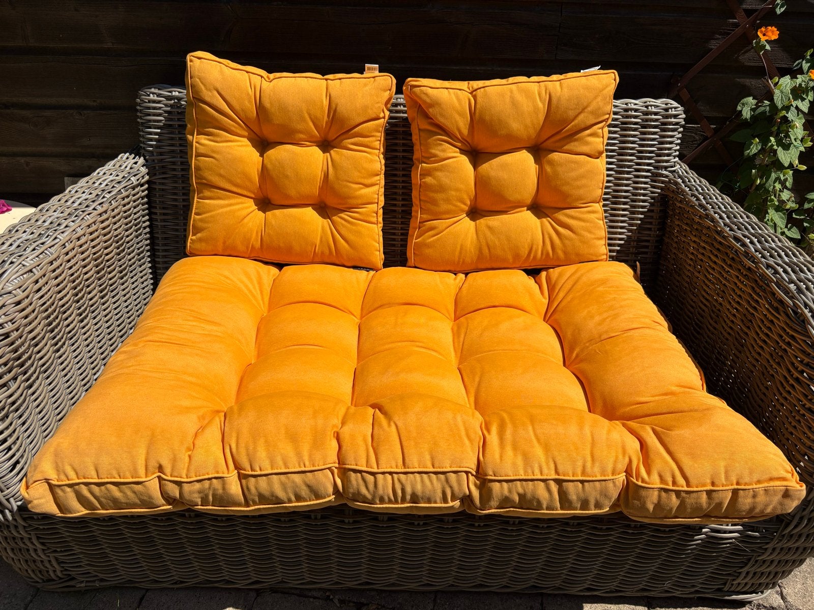 Oranje palletkussens Florance Panama Golden Glow, Ophalen, Gebruikt