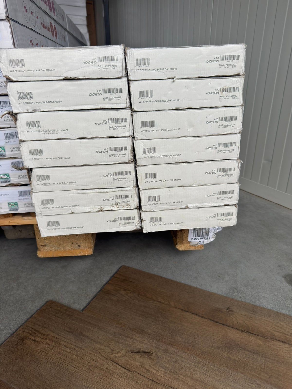 Spectra Acoustic Click PVC Scrub Oak | 27,86m² | €24,50/m², Doe-het-zelf en Verbouw, Vloerdelen en Plavuizen, Kunststof, 50 tot 150 cm