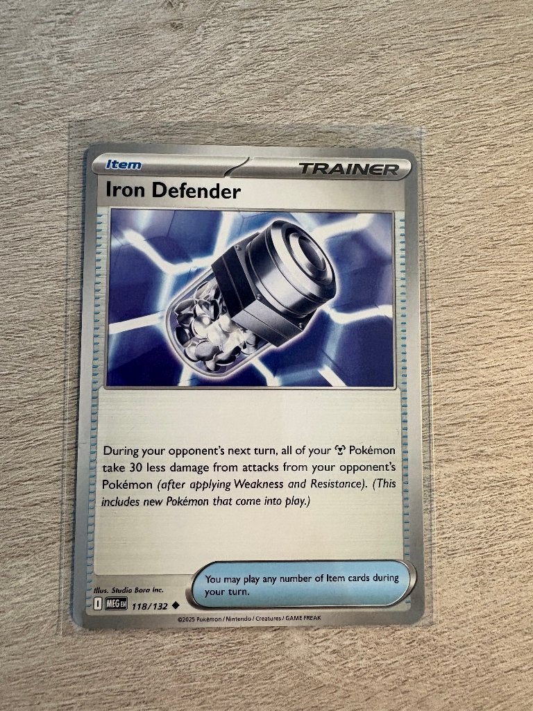 Iron Defender 118/198 Mega Evolution - Pokémon Kaart, Ophalen of Verzenden, Nieuw, Losse kaart