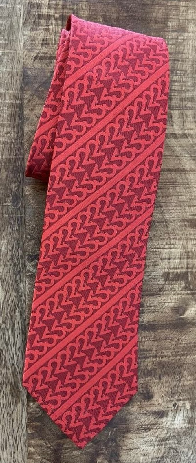 Stropdas 100% Zijde Handgeweven Rood Design Nieuw, Ophalen of Verzenden, Nieuw, Rood, Met patroon