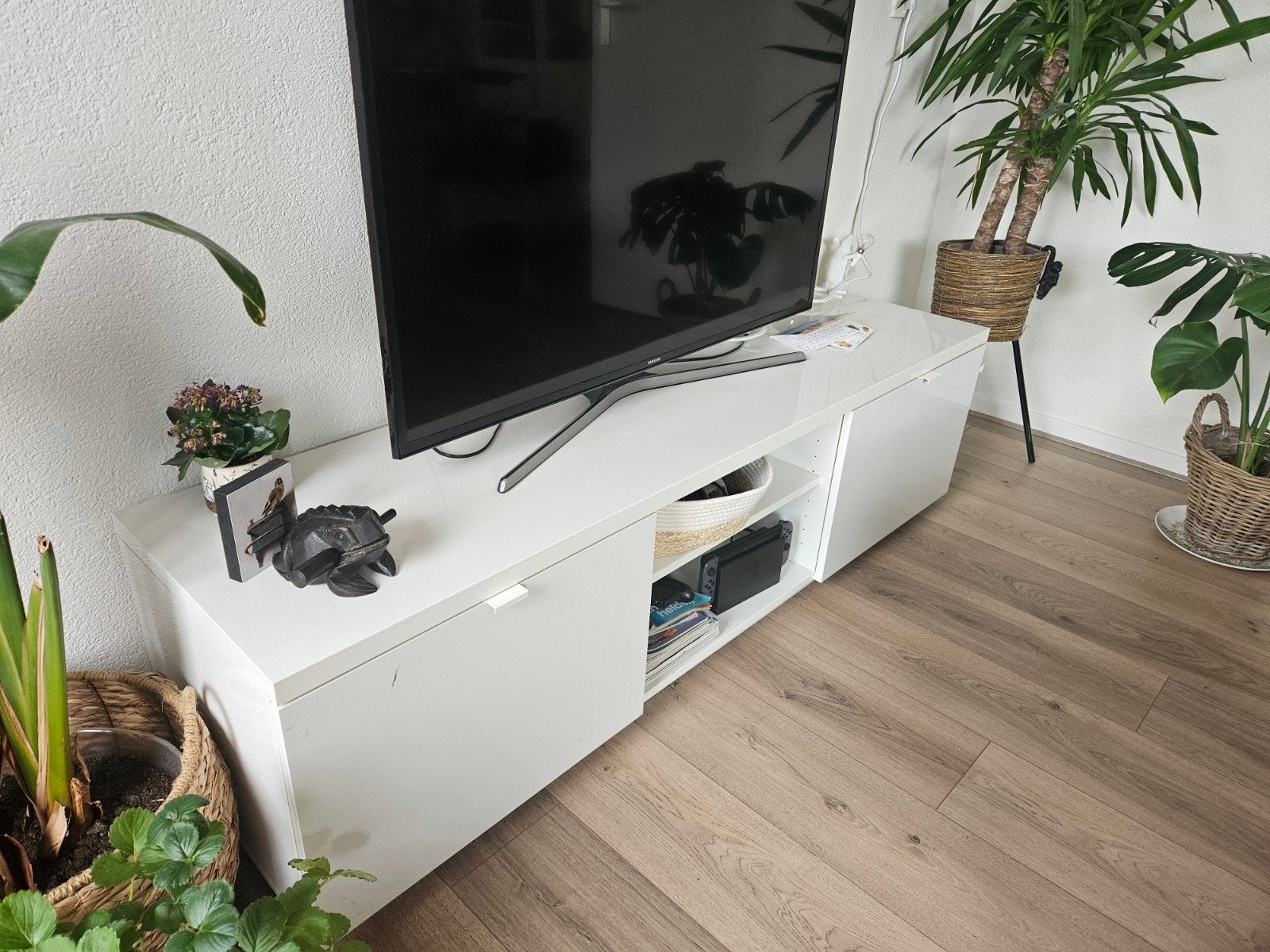 Ikea BYÅS TV meubel 160x42x45cm, Huis en Inrichting, Ophalen, Gebruikt, 150 tot 200 cm, Minder dan 100 cm