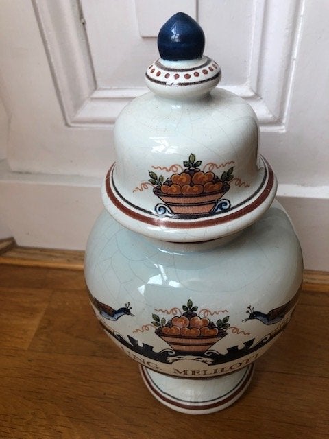 Apothekerspot Delfts aardewerk Ung. Meliloti Oud Delft, Antiek en Kunst, Ophalen of Verzenden