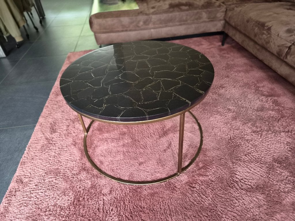 salontafel  zgan, Huis en Inrichting, Tafels | Salontafels, Ophalen, Overige materialen, Rond, Minder dan 50 cm