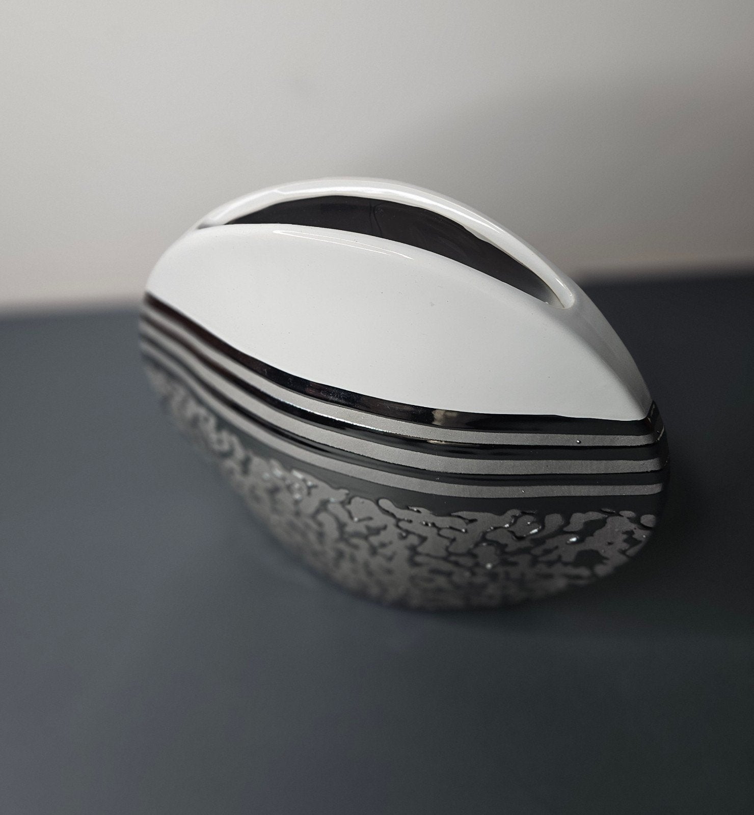 Vaas "wit,zilver" small. H.21cm 2stuks., Gilde Handwerk, 21 cm, Meerkleurig, Export@Gildehandwerk.com